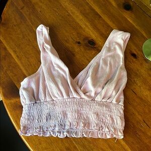 Urban Outfitters Pink Textured Crop Top